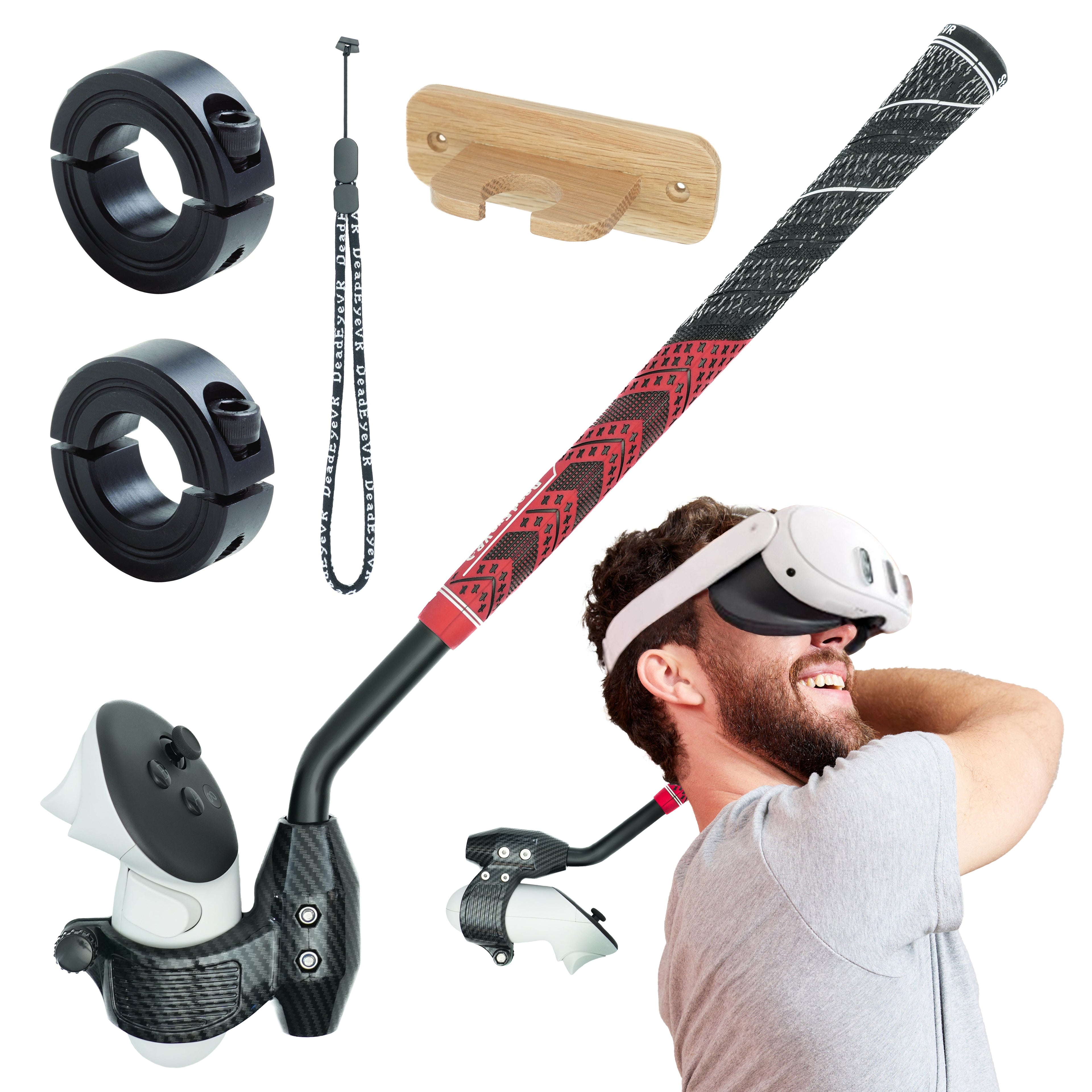 DriVR Ace - VR Golf Club Handle Accessory - Compatible with Quest 3/3s and Pro