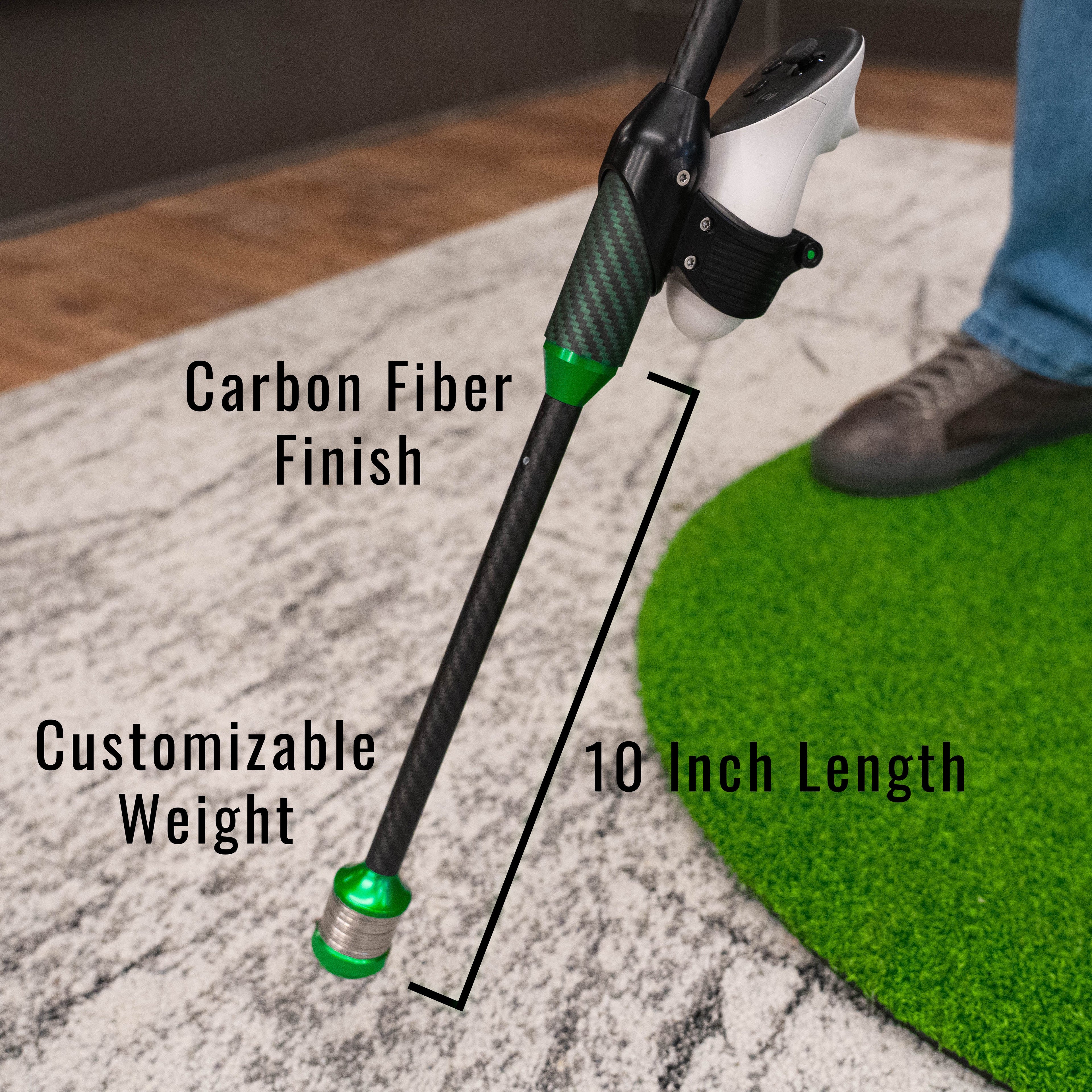 DriVR Elite Mini -  Adjustable VR Weighted Golf Club Handle Accessory - Compatible with Quest 2, 3/3s, and Pro